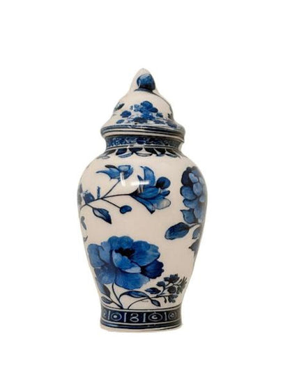 Blue & White Floral Ginger Jar Napkin Rings, Set of 4