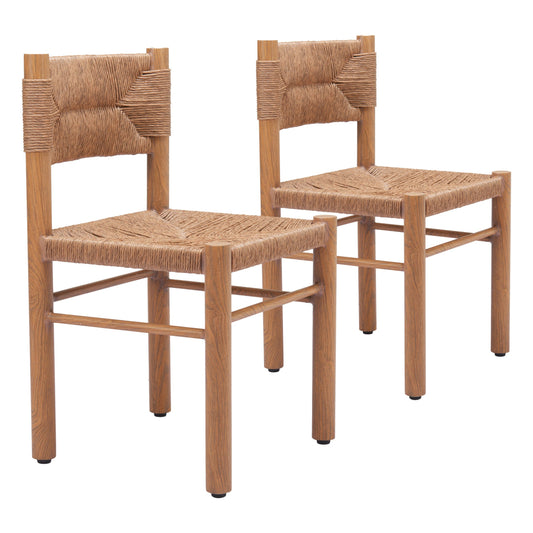 Iska Natural Dining Chairs – Set of 2 Coastal Dining Chairs