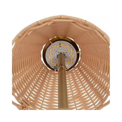 Scalloped Rattan LED Table Lamp