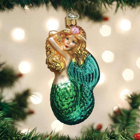 Seashell Glass Mermaid Ornament