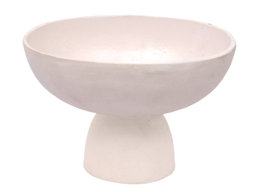 Charlotte Serving Bowl - Coastal Handcrafted Aluminum & Mango Wood Bowl, Beach House Entertaining Decor