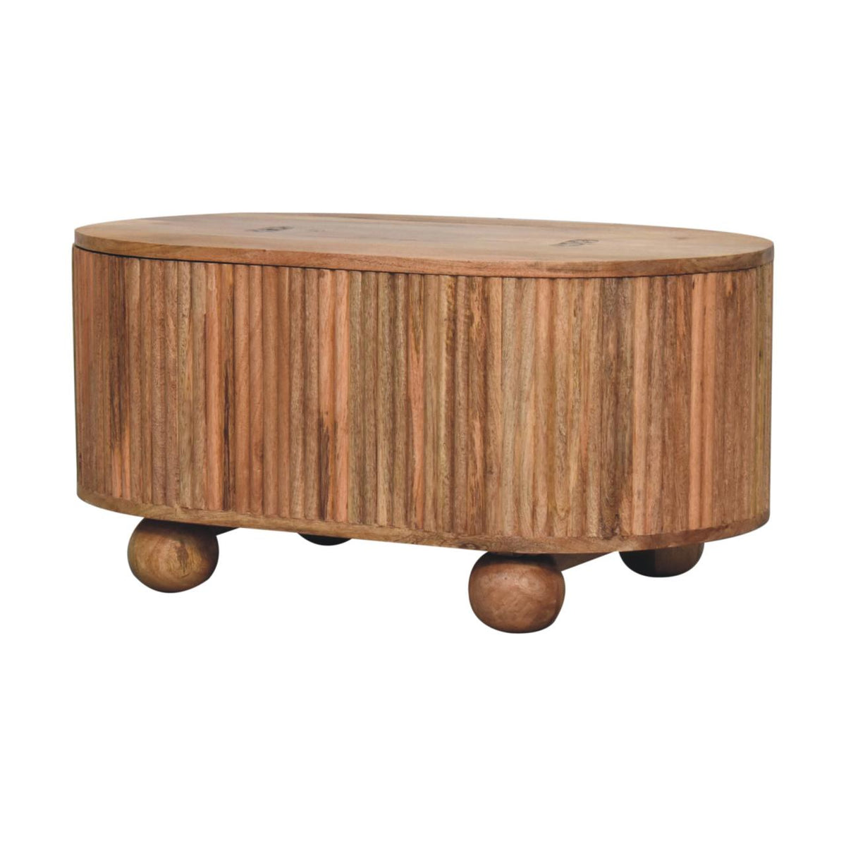 Soba Solid Mango Wood Coffee Table with Lid Storage