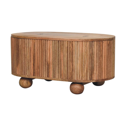 Soba Solid Mango Wood Coffee Table with Lid Storage