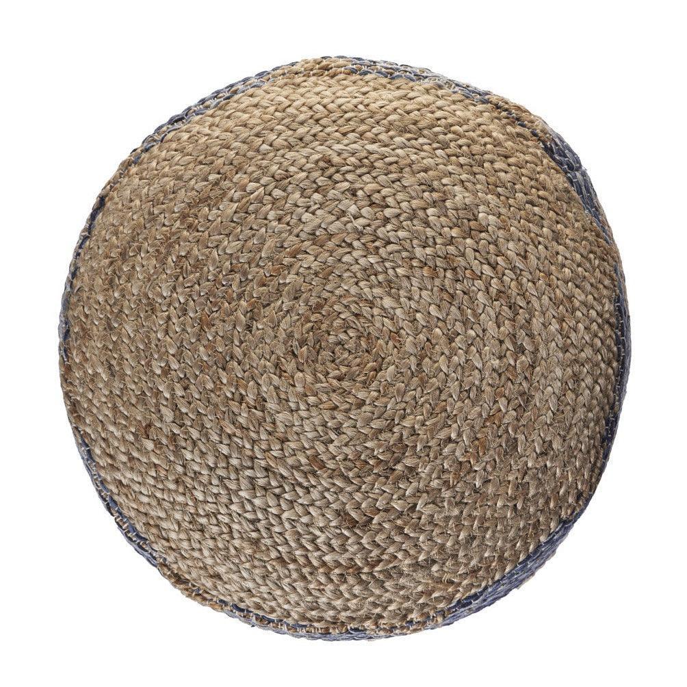 tan jute pouf