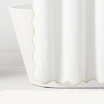 Coastal Chic Scalloped Edge Shower Curtain