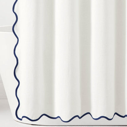 Coastal Chic Scalloped Edge Shower Curtain