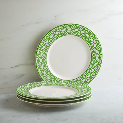 Newport Garden Gate Rimmed Salad Plate | Coastal Garden Dinnerware | Surfside Chic Decor