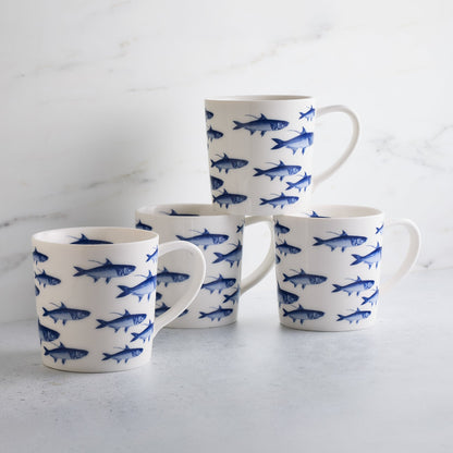 Porcelain School of Fish Coffee Mug