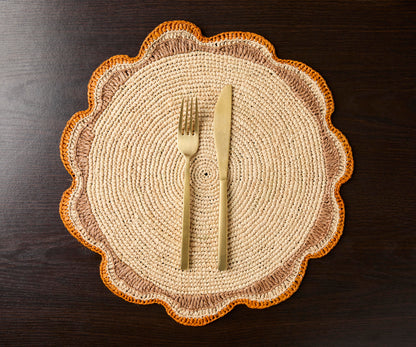 Round Raffia Woven Placemat