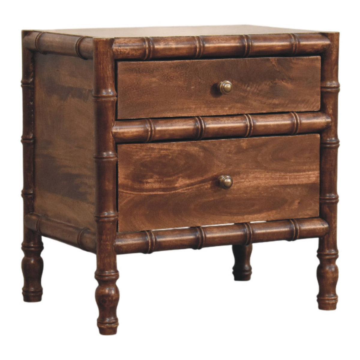 Solid Wood Bamboo Frame Nightstand