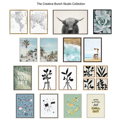 Sylvie Ocean Beach Framed Canvas Set by The Creative Bunch Studio