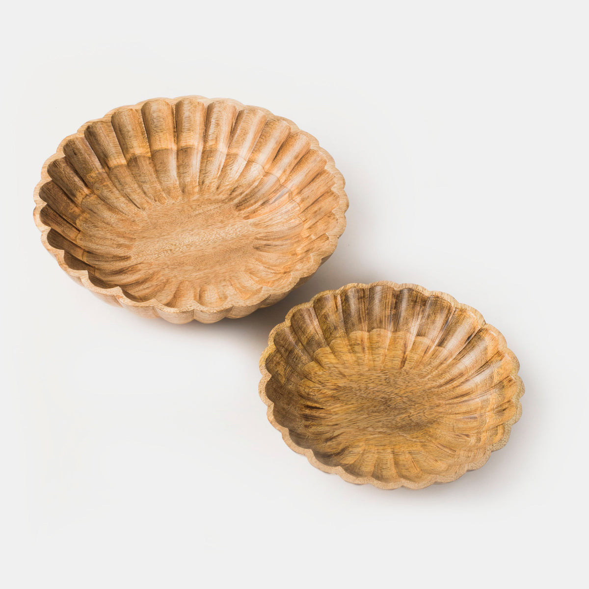 Scallop Serenity Natural Bowls, Set of 2