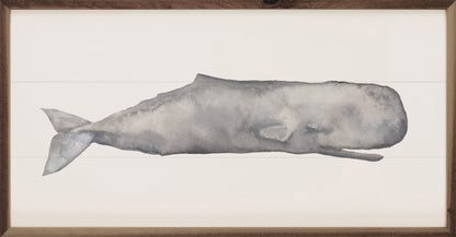 Watercolor Sperm Whale Painting By Emily Wood