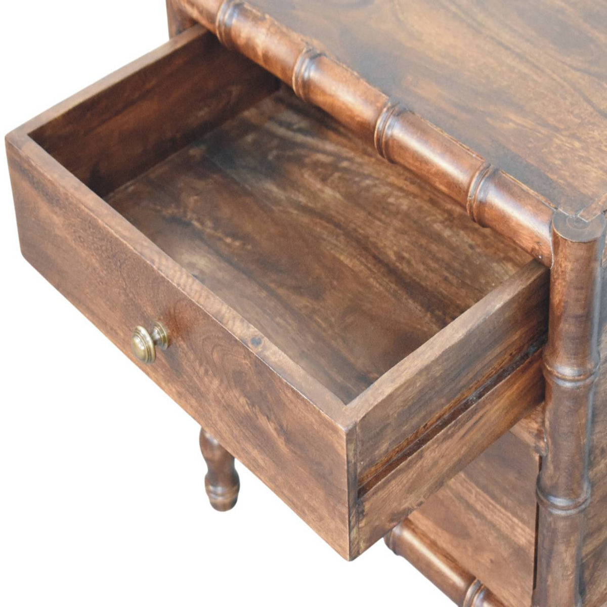 Solid Wood Bamboo Frame Nightstand