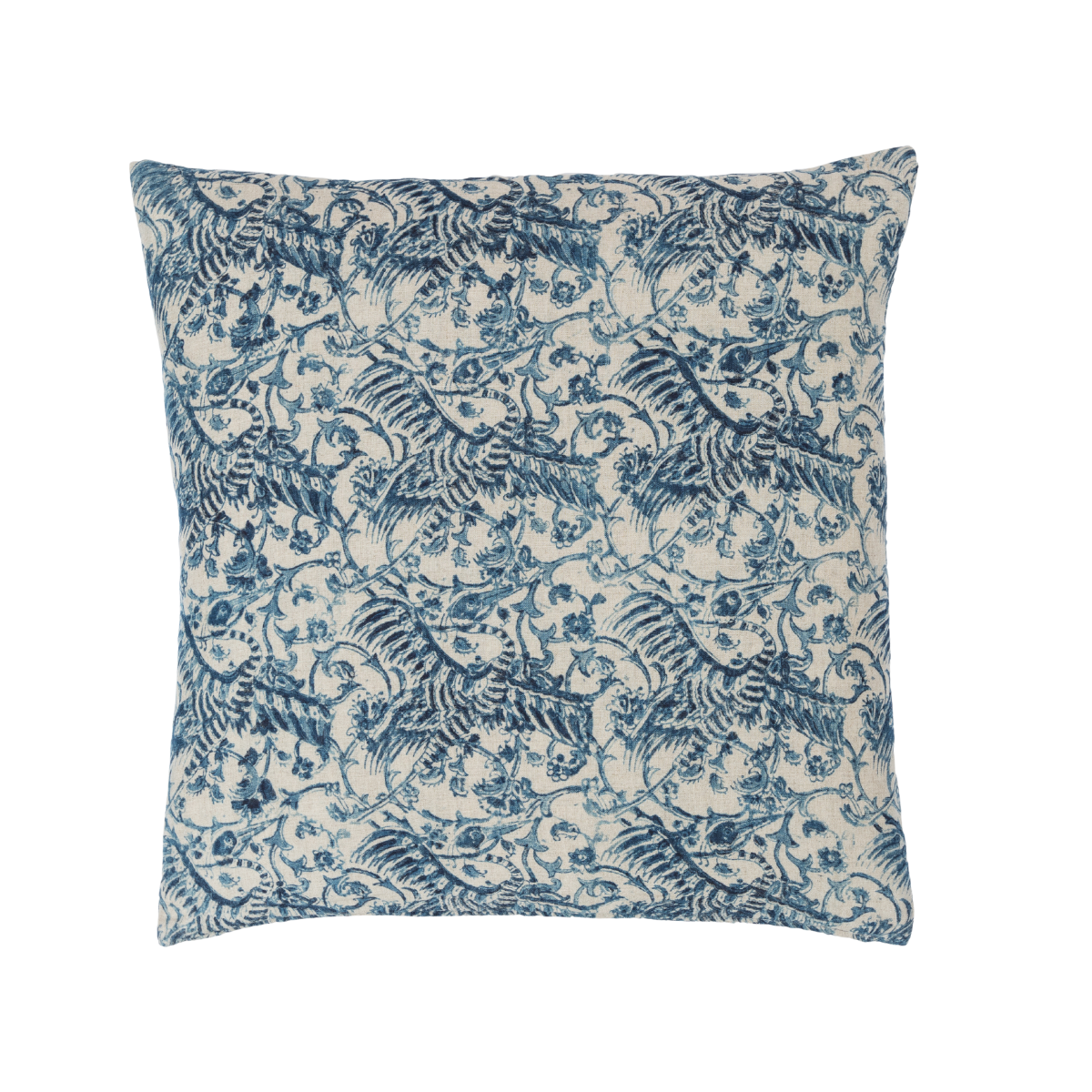 Crane Indigo linen pillow cover 20 x 20