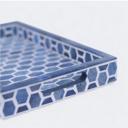 Gramercy Bone Inlay Tray & Coasters Gift Box Set