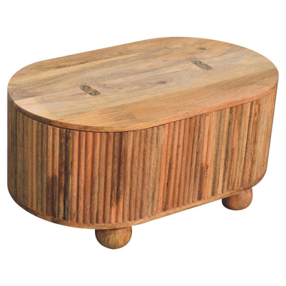 Soba Solid Mango Wood Coffee Table with Lid Storage