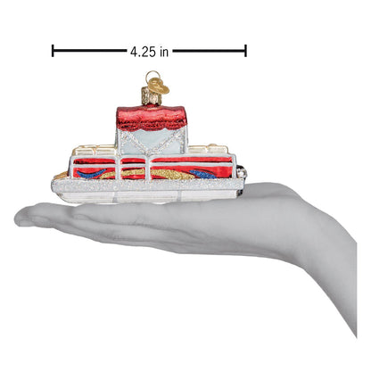 Pontoon Boat Christmas Ornament
