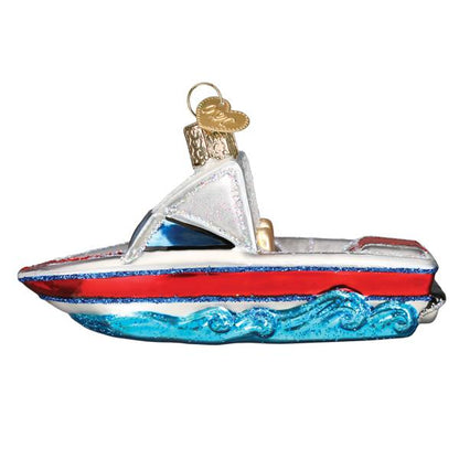 Ski Boat Christmas Ornament