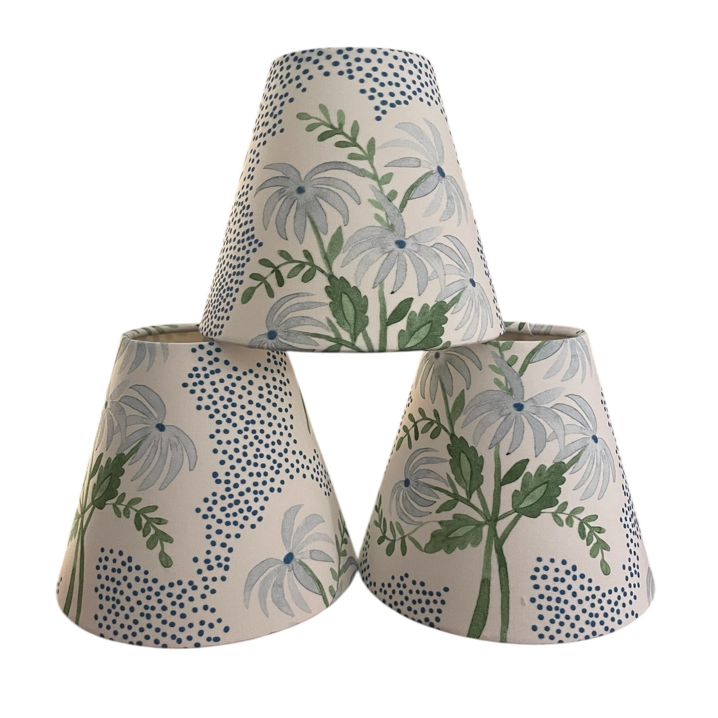 Blue Floral Chandelier Lampshade