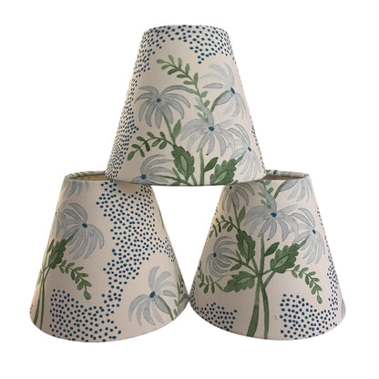 Blue Floral Chandelier Lampshade