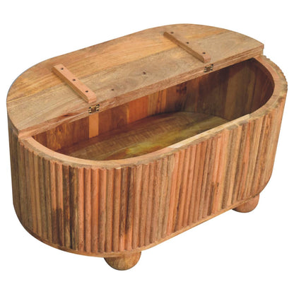 Soba Solid Mango Wood Coffee Table with Lid Storage