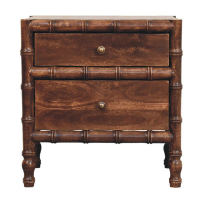 Solid Wood Bamboo Frame Nightstand