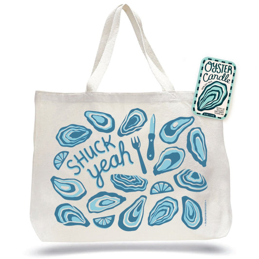 Oyster Candle & Tote Gift Set