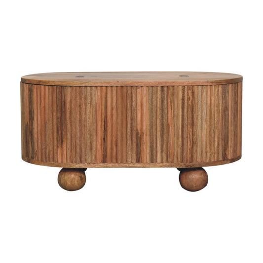 Soba Solid Mango Wood Coffee Table with Lid Storage