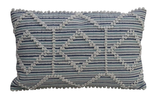 Striped Modern Handwoven 14"X 24" Throw Pillow