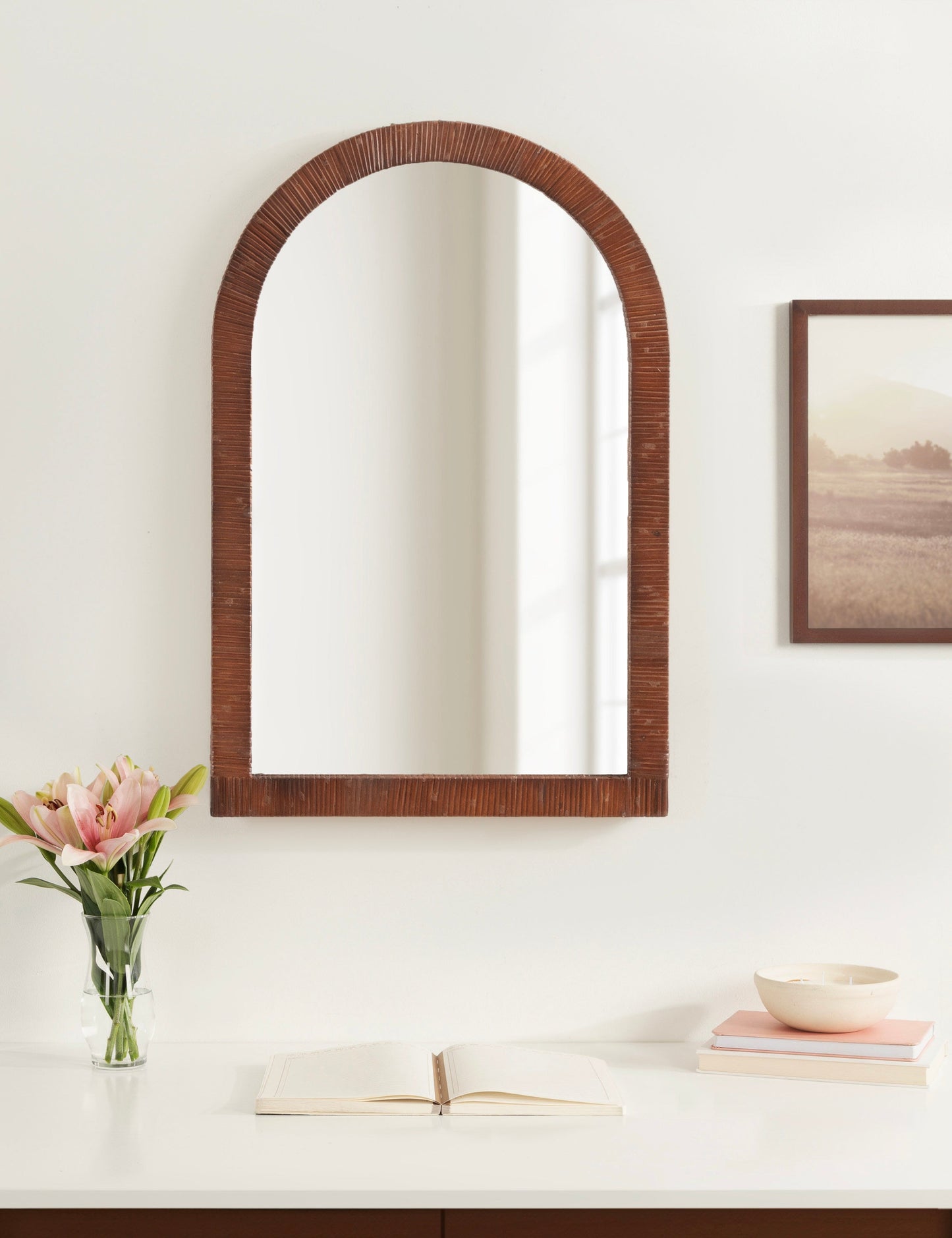 Rahfy Arch Framed Wall Mirror