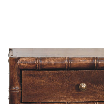 Solid Wood Bamboo Frame Nightstand