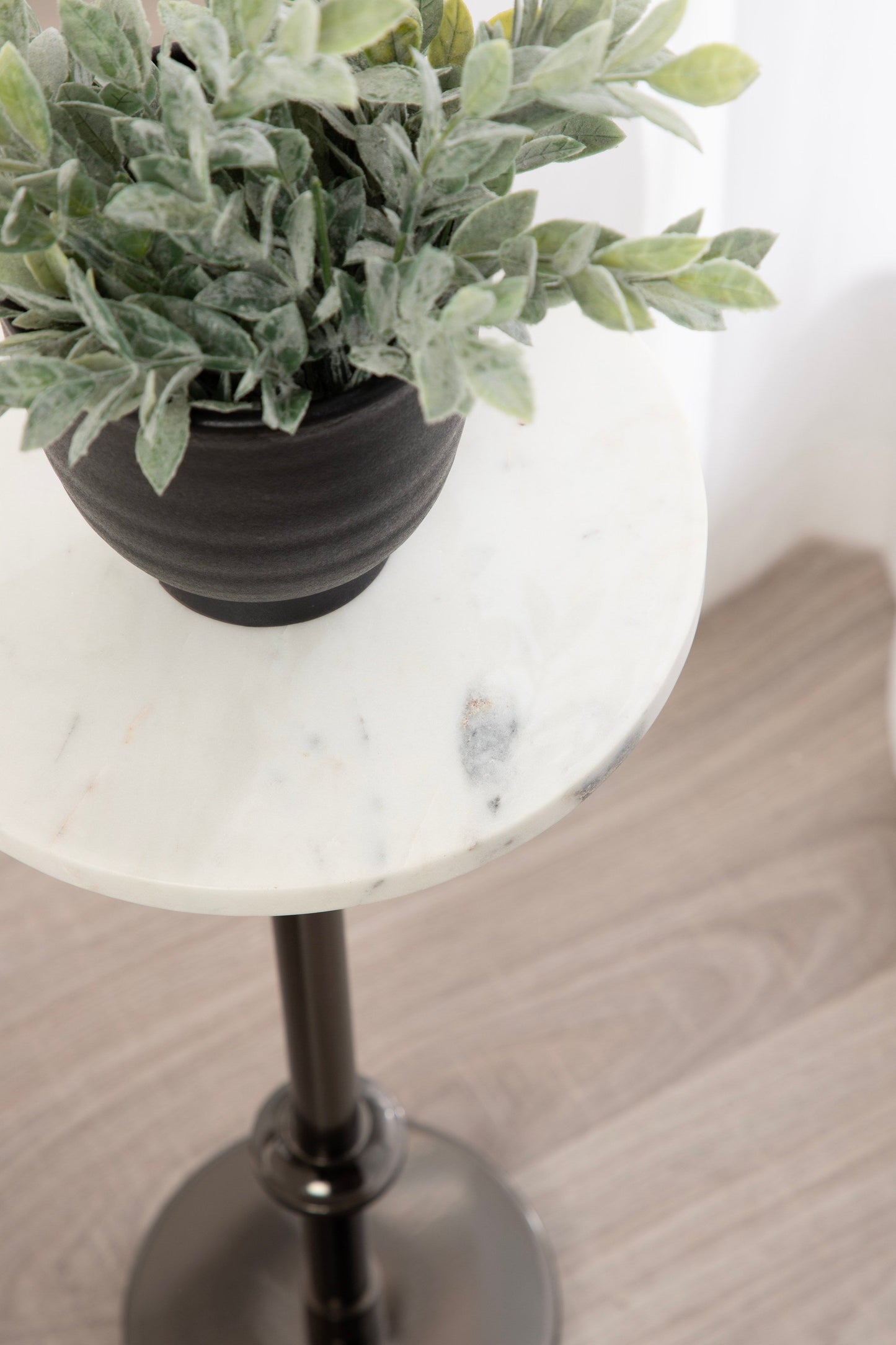 Engles Adjustable Marble Table and Plant Stand
