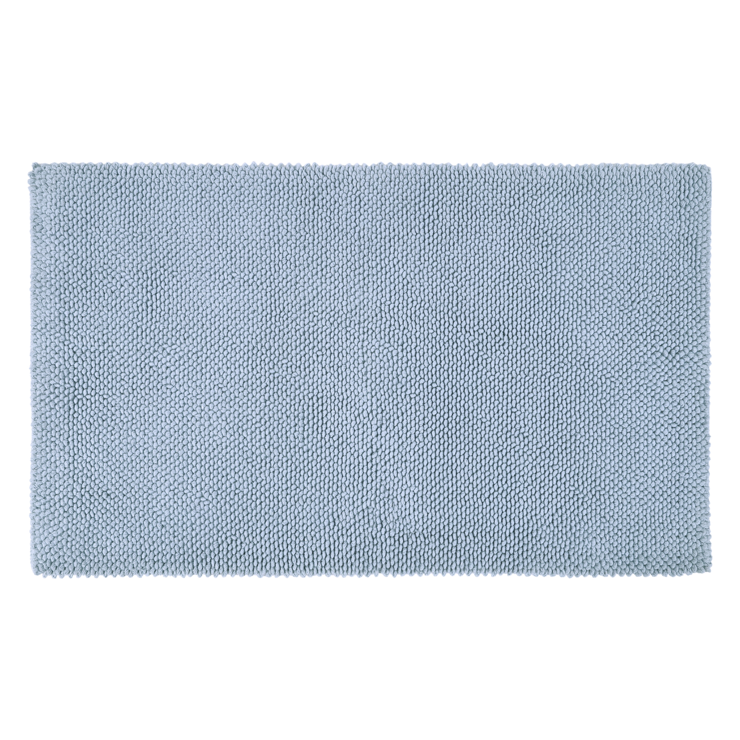 All-Season Bath Mat in Ballad Blue - Coastal Plush Cotton Bathroom Rug, Beach House Decor