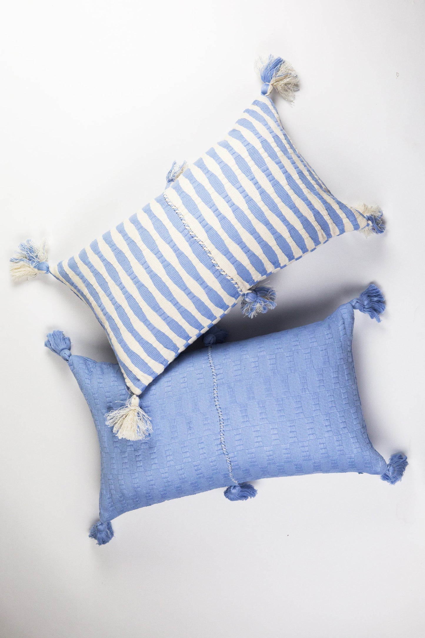Antigua Pillow - Baby Blue Stripe