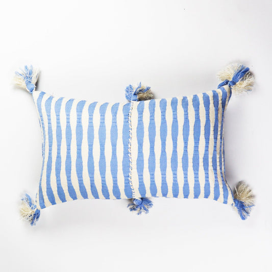 Antigua Pillow - Baby Blue Stripe