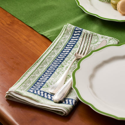 Block Island Block Print Dinner Napkins