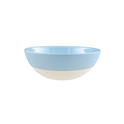 Shell Bisque Blue Porcelain 4 Piece Dinnerware Set, Service For 1