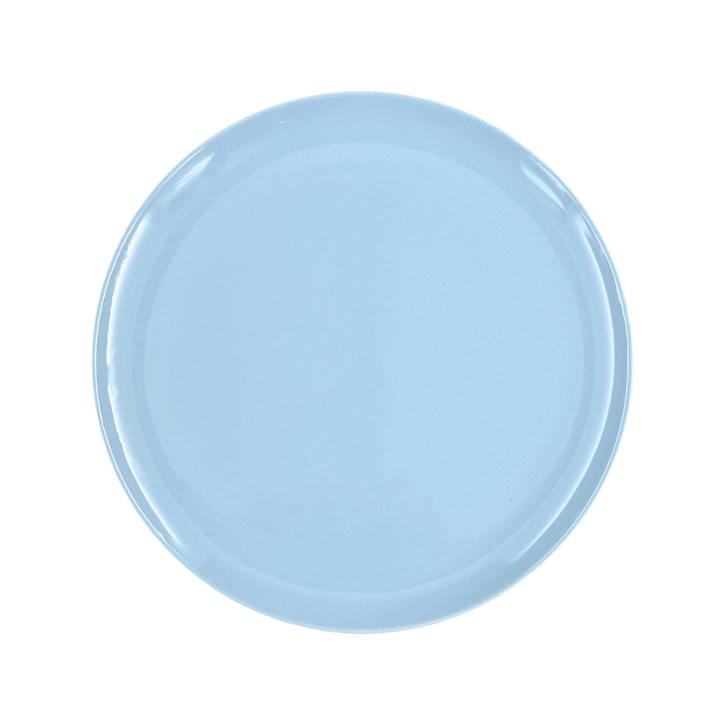 Shell Bisque Blue Porcelain 4 Piece Dinnerware Set, Service For 1