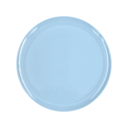 Shell Bisque Blue Porcelain 4 Piece Dinnerware Set, Service For 1