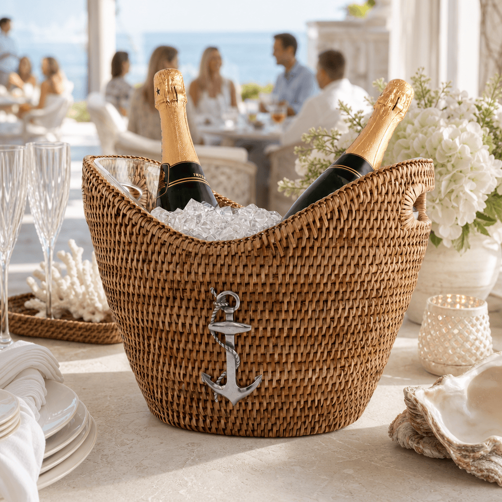 Anchor Rattan Champagne & Ice Tub