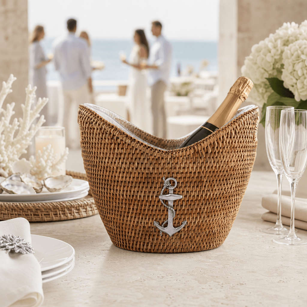 Anchor Rattan Champagne & Ice Tub