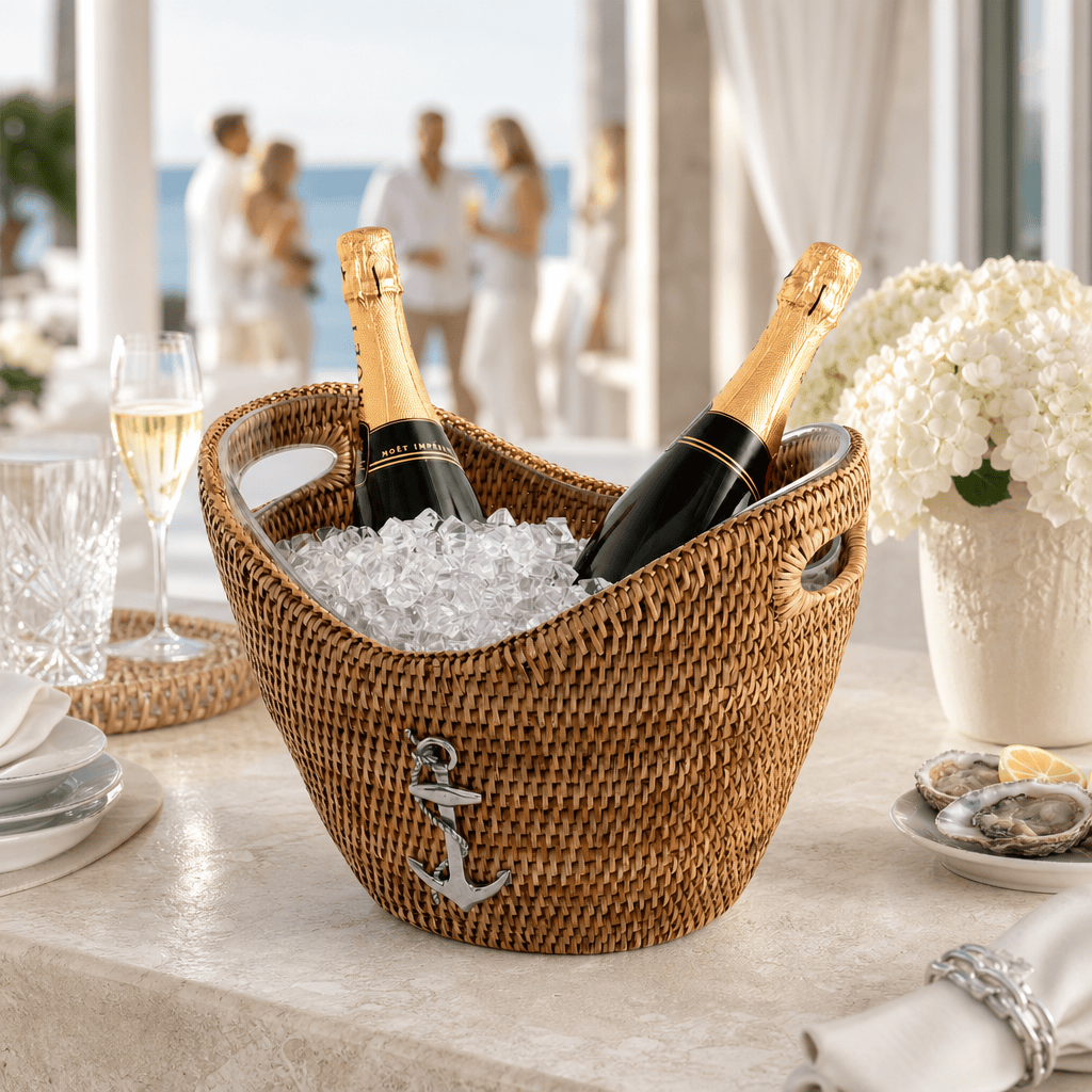 Anchor Rattan Champagne & Ice Tub