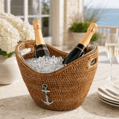 Anchor Rattan Champagne & Ice Tub
