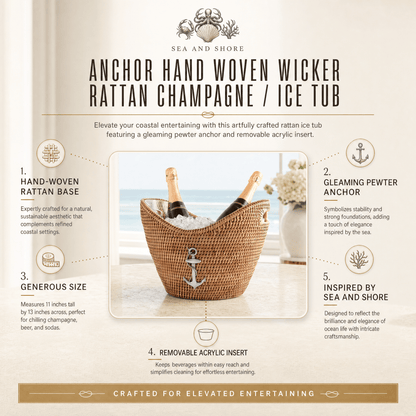 Anchor Rattan Champagne & Ice Tub