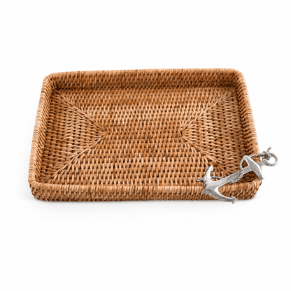 Anchor Rattan Catchall Tray