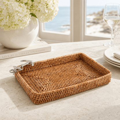 Anchor Rattan Catchall Tray