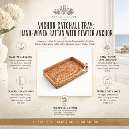 Anchor Rattan Catchall Tray