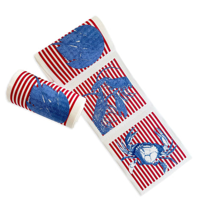 Seaside Stripes Cocktail Napkin Roll