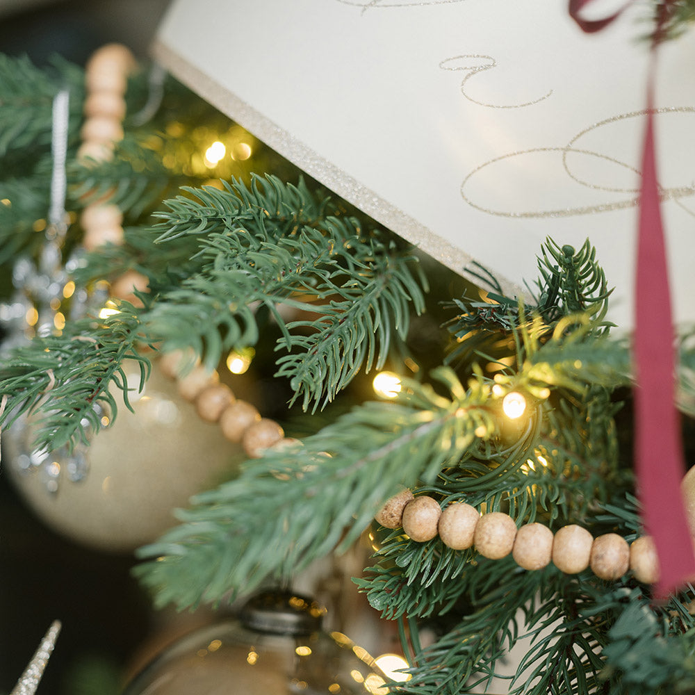 8’ Natural Wood Bead Garland